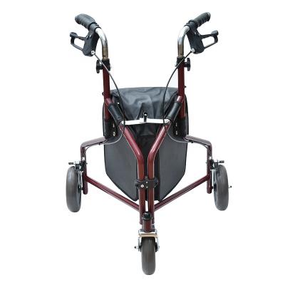 China With shopping bag or tray basket rehab manufactures three wheel mobility rollator for elderly people for sale