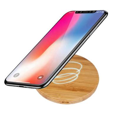 China For Iphone For Samsung Phone Eco-Friendly Bamboo Wood Wireless Charger For Iphone For Samsung Charging Pad for sale