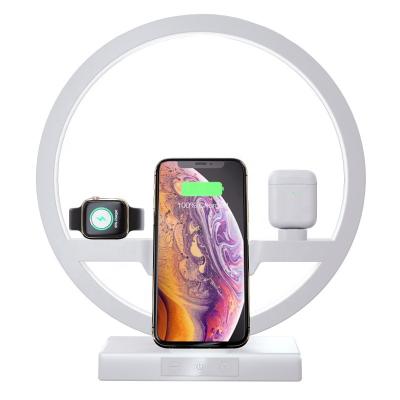 China Qi Wireless Charger LED Desk Ring Light Holder with Touch Control Shine Table Lamp for sale