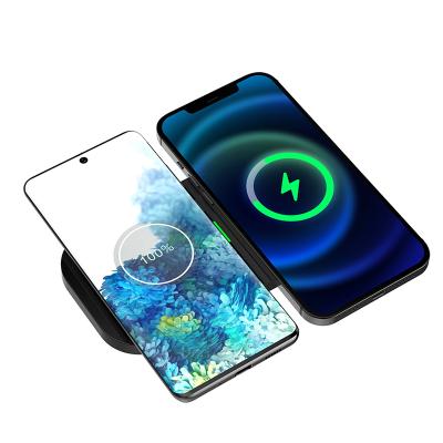 China 10W QI 2 Fast Charging Base Wireless Charging Base 2in1 Dual In 1 Wireless Charger Protection For Iphone Samsung for sale