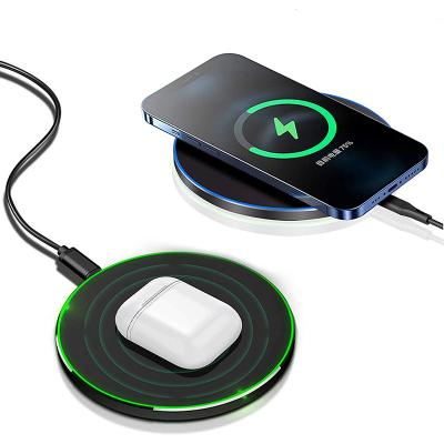 China Portable Custom Cell Phone Around Portable Fast Charging Wireless Charger 10w/15w Qi Wireless Charger Pad for sale