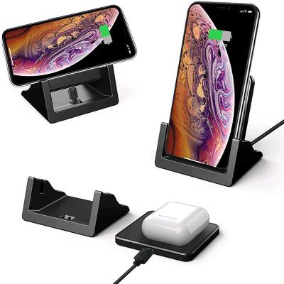 China Custom 10w Mobile Wireless Fast Charging Portable Charger Stand Desktop Phone Logo Charger Qi Wireless Charger Stand for sale