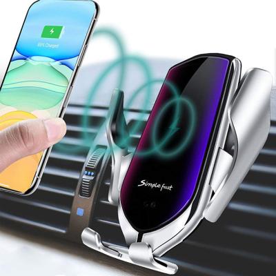 China 10W QI Smart Wireless Fast Charging Charger Car Sensor r2 Sensor Auto Car Charger Wireless Mount for sale