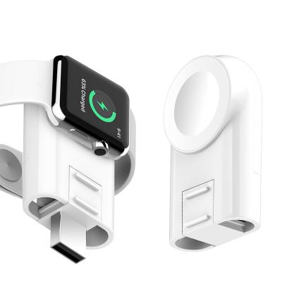 China Convenience and Portable Portable Wireless Charger for Apple Watch 4 3 2 1 USB Magnetic Charger for Iwatch for sale