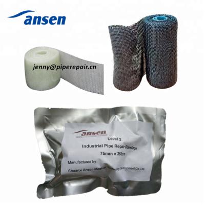 China industrial strength fiber and resin fast seal tape for pipe leak Corroded pipeline repair bandage for sale