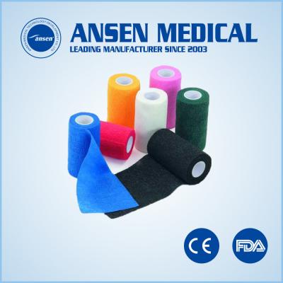 China Medical Dressing Elastic Bandage Cohesive Vet Wrap Tape for sale