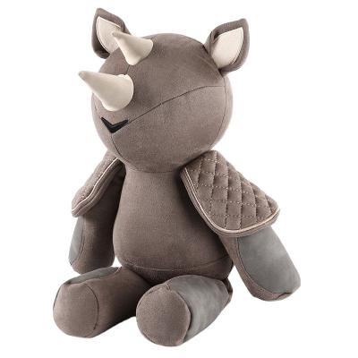 China New Fashion Plush Toy Original Design Plush Rhinoceros Knight Warrior Stuffed Animal Toy For Young for sale