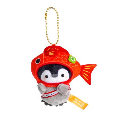 China Kawaii Mini Plush Animals Penguin Stuffed Cartoon Plush Toy Cute Fluffy Head Chain Pendant Toy for sale