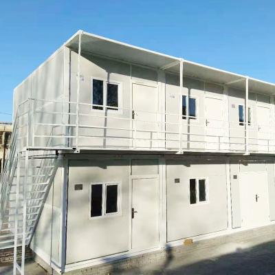 China Modern Office Building Two Storey Prefabricated Modular House Security Hurricane Proof Foldable Container House for sale