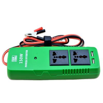 China Portable Car Inverter 12v 24v Mode Design 150w 4 Colors For Home Use With 2 Outlets And 2 USB Ports for sale