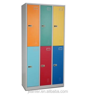 China (Size)Adjustable Colorful Metal Bedroom Wardrobe Designs Metal Locker Wardrobe With Lock for sale