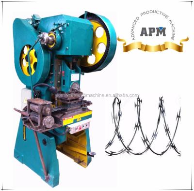 China Accordion razor blade type razor barbed wire machine/accordion razor wire equipment/fencing wire equipment APM-RM-001 for sale