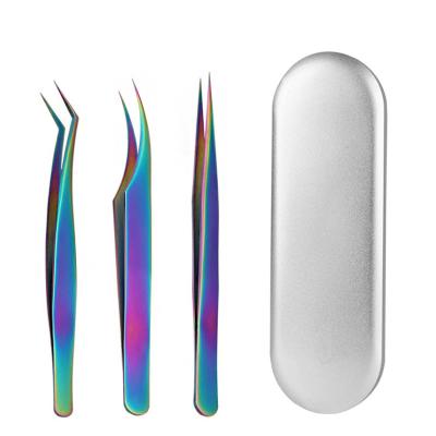 China Multi Functional Highly Used Eyelash Tweezers High Quality Custom Logo Stainless Steel Tweezers Wholesale for sale