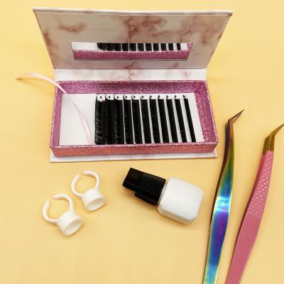 China Individual Private Label High Quality Soft Natural 0.03 Volume Eyelash Extension for sale