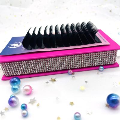 China Full Volume Bulk Cashmere Individual Wick Extension Ellipse Flat Split Tip Eyelash Extension for sale