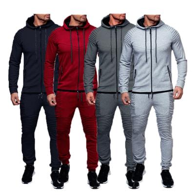 China Breathable Custom Logo Long Sleeve Pullover Hoodie Sets Running Gym Suit Men Sports Tracksuit for sale