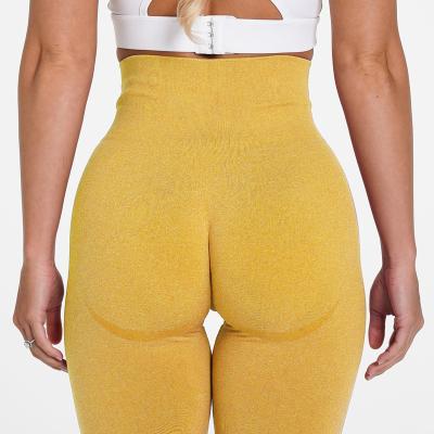 China Custom Logo Sexy Gym Quick Dry Breathable Seamless Fitness Summer Legging High Waist Butt Lift Yoga Pants For Women for sale