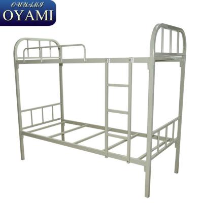 China Heavy Duty Double Deck Bunk Bed Stainless Steel Bunk Bed School Staff Hospital Boarding Designer Steel Bed for sale