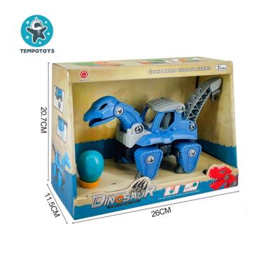 China 2021 Toy Tempo Toys New Product Ideas Amazon Drill Assembly Disassembly Dinosaur Funny Toy Dinosaur Educational Game For Kid DIY STEM KidsToys for sale