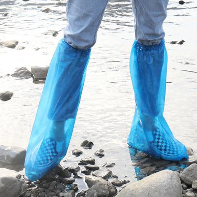 China 20g per pcs clear disposable long shoe covers waterproof thick boot cover for drifting blue Te koop