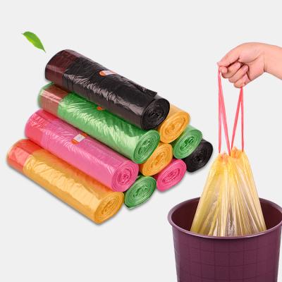 China 15pcs/roll household Drawstring plastic refuse bags Te koop