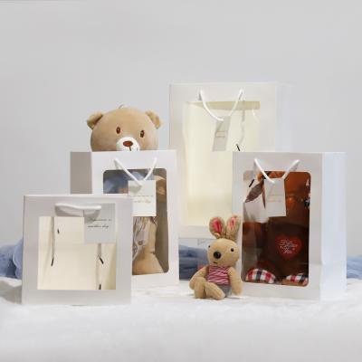 China Transparent Handle Gift Bags With Window 11.8x 7.9x 5.9