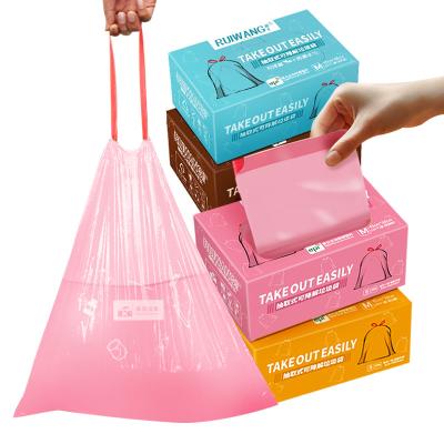 China 120pcs Trash Bags For Kitchen Bedroom Factory customized wholesale degradable environmental protection garbage bag Te koop