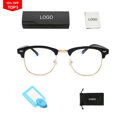 China Wholesale Blue Light Metal Square Anti Blocking Blue Light Blocker Bluelight Blocker Computer Gamer Computer Glasses for sale