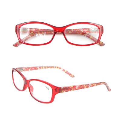 China Other Fashion Custom Design Red Colored Plastic Frame Reading Glass Eye Glass for sale