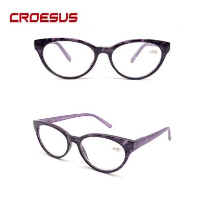 China Gray Spring Hinge Funny Lady Milky Reading Glasses Fashional Reading Glasses for sale