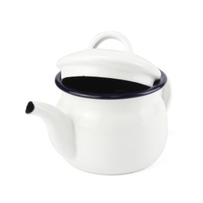 China Sustainable Small Modern Wind Enamel Tea Coffee Kettle Pot Sets for sale