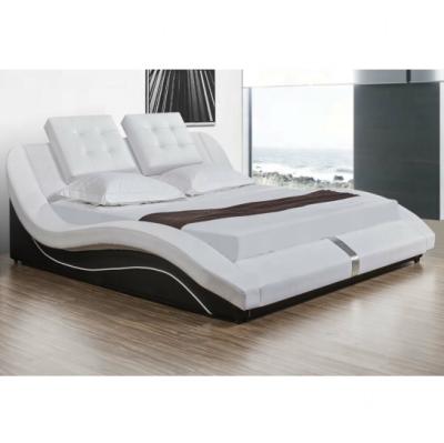 China Bed Soft Best Selling Modern Bedroom Furniture King Size Synthetic Leather Bed Frame for sale