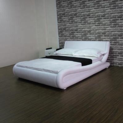 China Soft Faux Leather King Size Bed Bedroom Furniture Soft Leather Bed Beds Frame Modern for sale