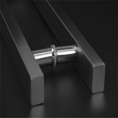 China Glass door handle, hairline finish stainless steel door handle European style large pull handle for sale