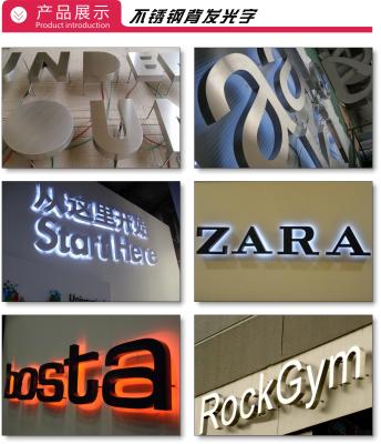 China advertising backlit stainless steel LED letter sign and 3d sign letters for sale