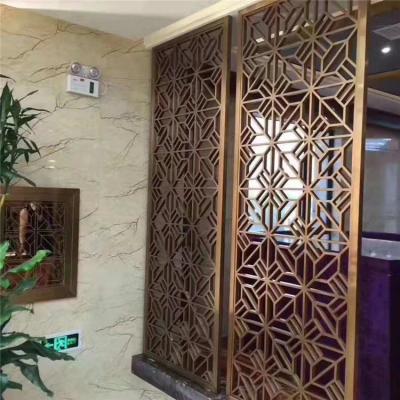 China Stainless Steel Metal Folding Metal Screen Room Divider Antique Folding Room Divider Screens for sale