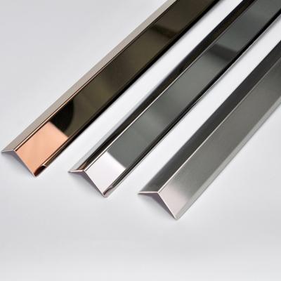 China 304 316Home Decor Stainless Steel Tile Trim For Bathroom Wall Decoration Trim Strips 304 Luxury Decorative Tile Profiles for sale