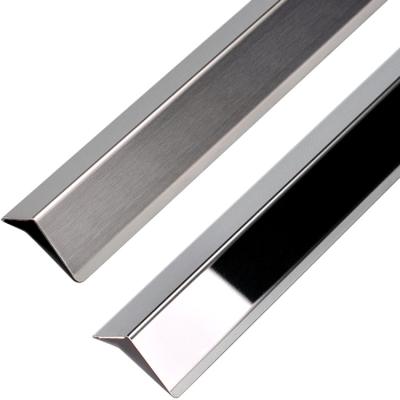 China Stainless Steel Black Tile Trim 201 304 316 mirror hairline brushed finish for sale