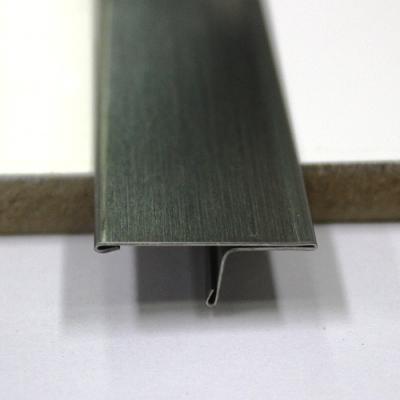 China 304 316 201 Tile Leveling System Customized Stainless Steel Metal Tile Trim For Wall Decoration T Shape Tile Profiles for sale