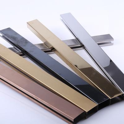 China Factory Directly Tile Profile Stainless Steel Tile Trim For Floor Or Wall Decoration U Shape Luxury Tile Accessories for sale