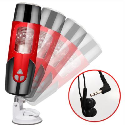 China 7 Modes Vibration Men Masturbator Full Automatic Electric Telescopic Intelligent Flat Cup Male Masturbation Machine for sale