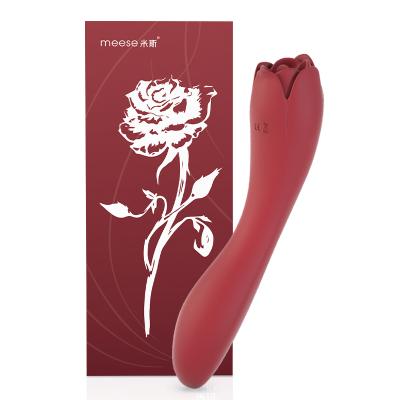 China Real Heating Rose Shape Vaginal Touch Feeling Vibrator for Cat G-spot Massager Adult Breast Clitoral Sucking Vibrator for sale