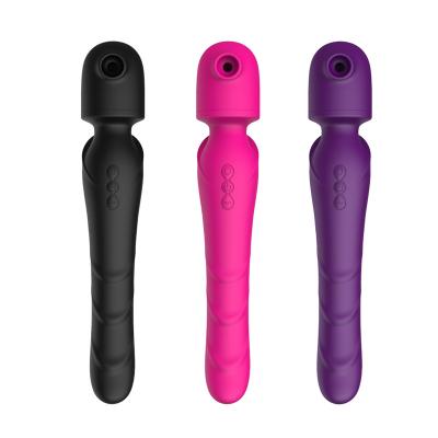 China Sucking Nipple Clitoris 10 Frequency Sucking Magic Wand Massager Full Silicone Clitoral Sucking Vibrator Massager for sale