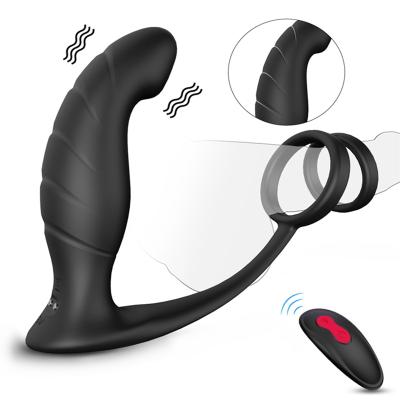 China Hot Silicone+ABS Style Adult Vestibular Vibrator Ring Prostate Massager Penile Couples Share Vibration Closing Ring for sale