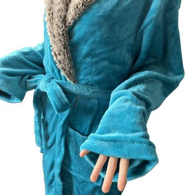 China Cheap QUICK DRY 100% Polyester Plush Long Robes Bathrobes For Women Shear Long Bathrobes for sale