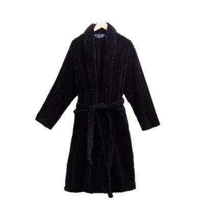 China Private label hot sale good quality bathrobe luxury 100% polyester pajamas with pocket for men for sale