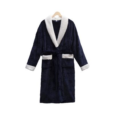 China High Quality 100% Polyester Durable Using Various Flannel Bathrobe Luxury Bathrobes For Men for sale