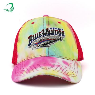 China COMMON Custom Sports Hats Adults 6-Panel Logo Woven Mesh Trucker Hat For Spring And Summer for sale