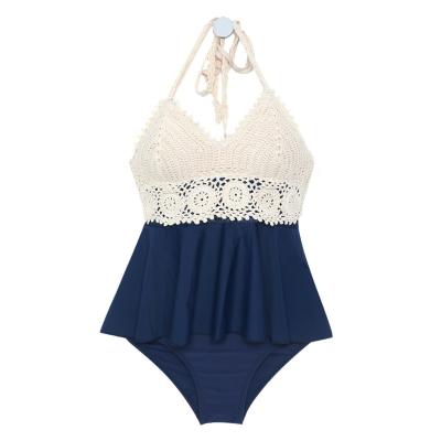 China Factory Design Breathable Sexy And Chic One Piece Swimsuit Knitted Bikini Swimwear For Summer Women for sale