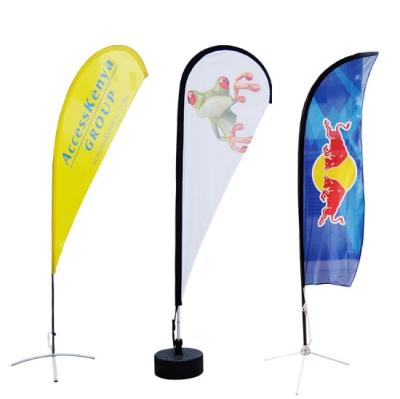 China Cheap price advertising custom flying full color printing feather flag banner for sale